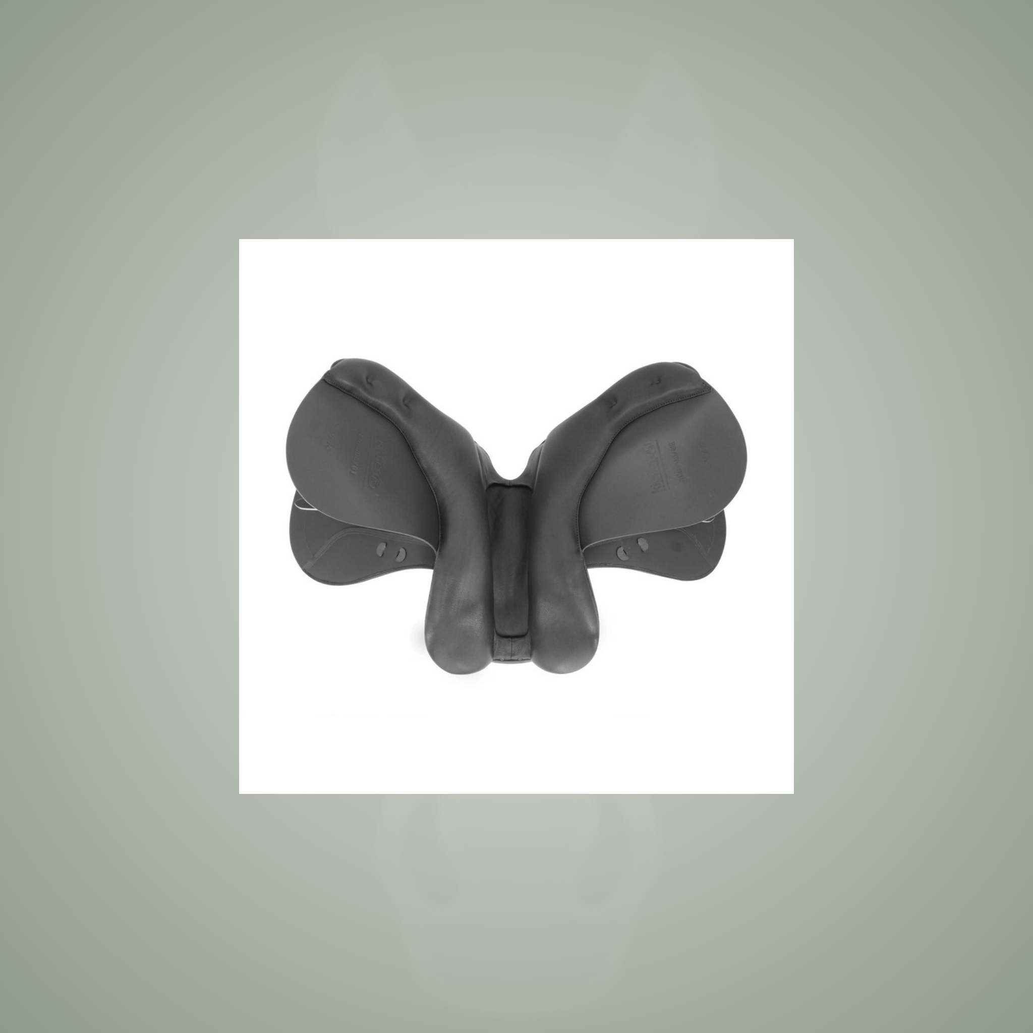 Kieffer Aachen all purpose saddle, on the One-Eyed Equine branded background