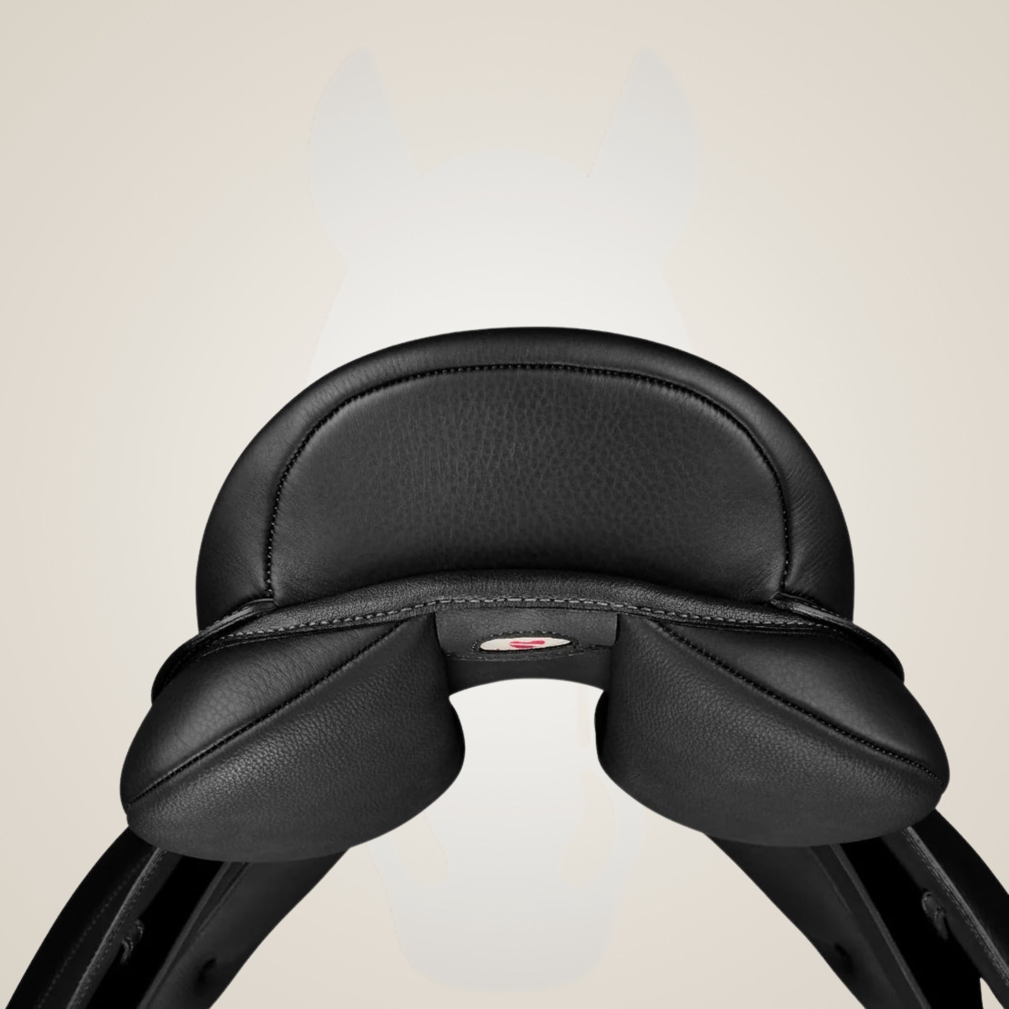Arena Dressage Pony Saddle rear view on One-Eyed Equine cream background