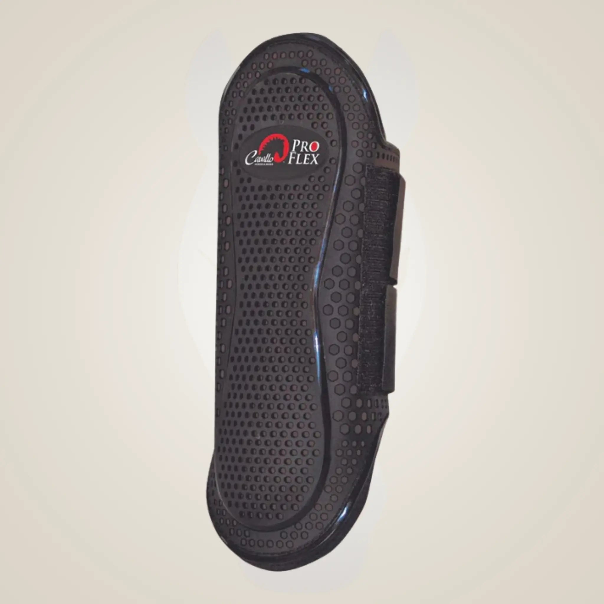 Black split boot with Pro Flex logo on a beige background