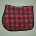 Dapplebay Holiday Plaid jump saddle pad in red