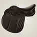 Brown leather saddle on a beige background