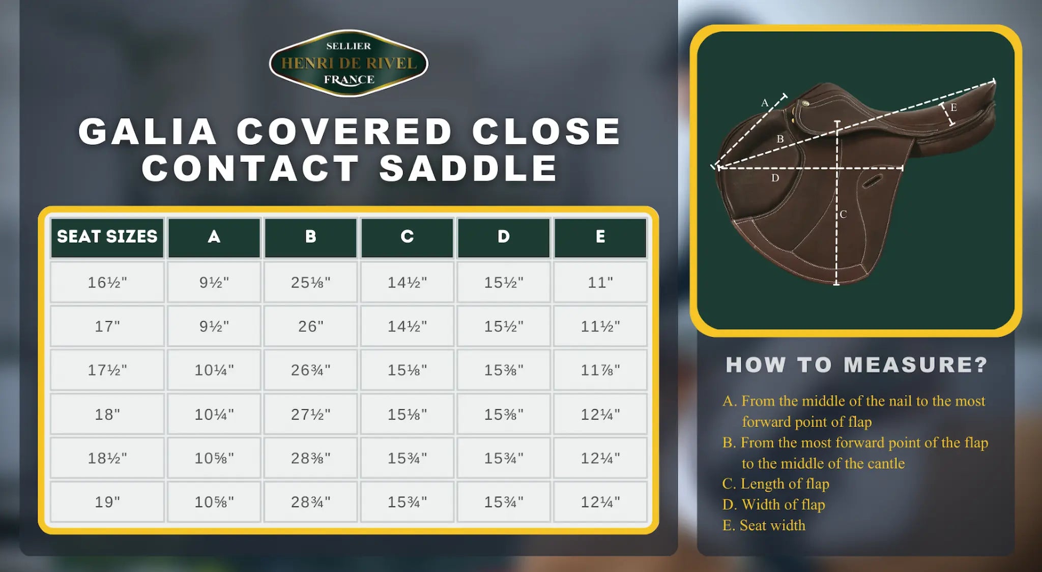 Henri de Rivel Galia Covered Close Contact Saddle