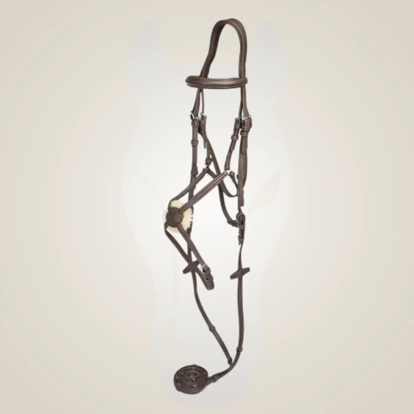 Henri de Rivel Kushy Plain Raised Figure Eight Noseband Bridle