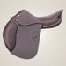 Brown leather saddle on a beige background
