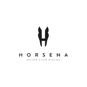 Logo of Horsena with a stylized 'H' on a white background