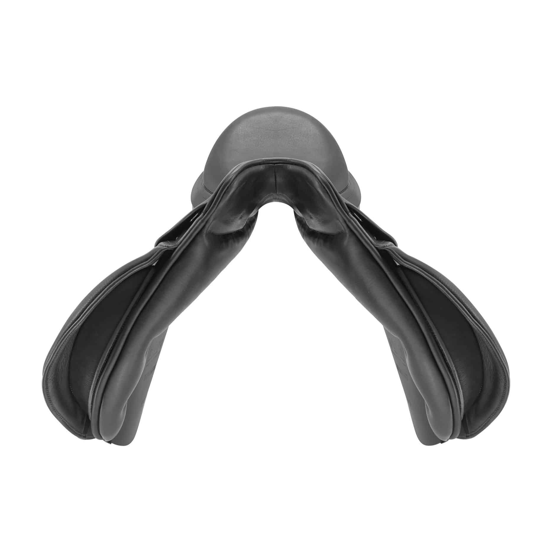 Kieffer Aachen all purpose saddle in black, anatomically deep seat with a reinforced flap edge