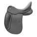 Kieffer Cannes dressage saddle in black double cowhide leather with glitter piping along the saddle flap