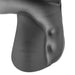 Kieffer Cannes dressage saddle in black, decorative piping detail on the cantle plate