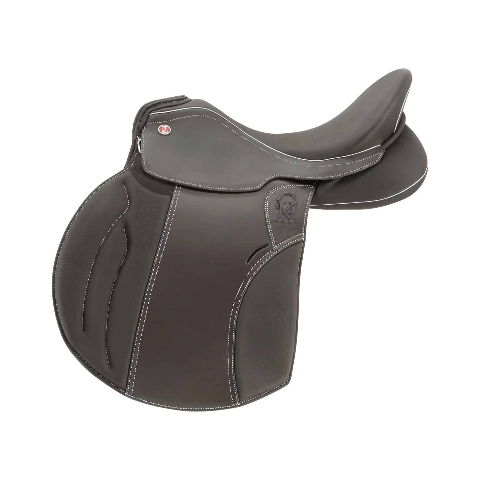 Kieffer Garmisch all purpose saddle in brown, anatomically deep seat with short girth straps