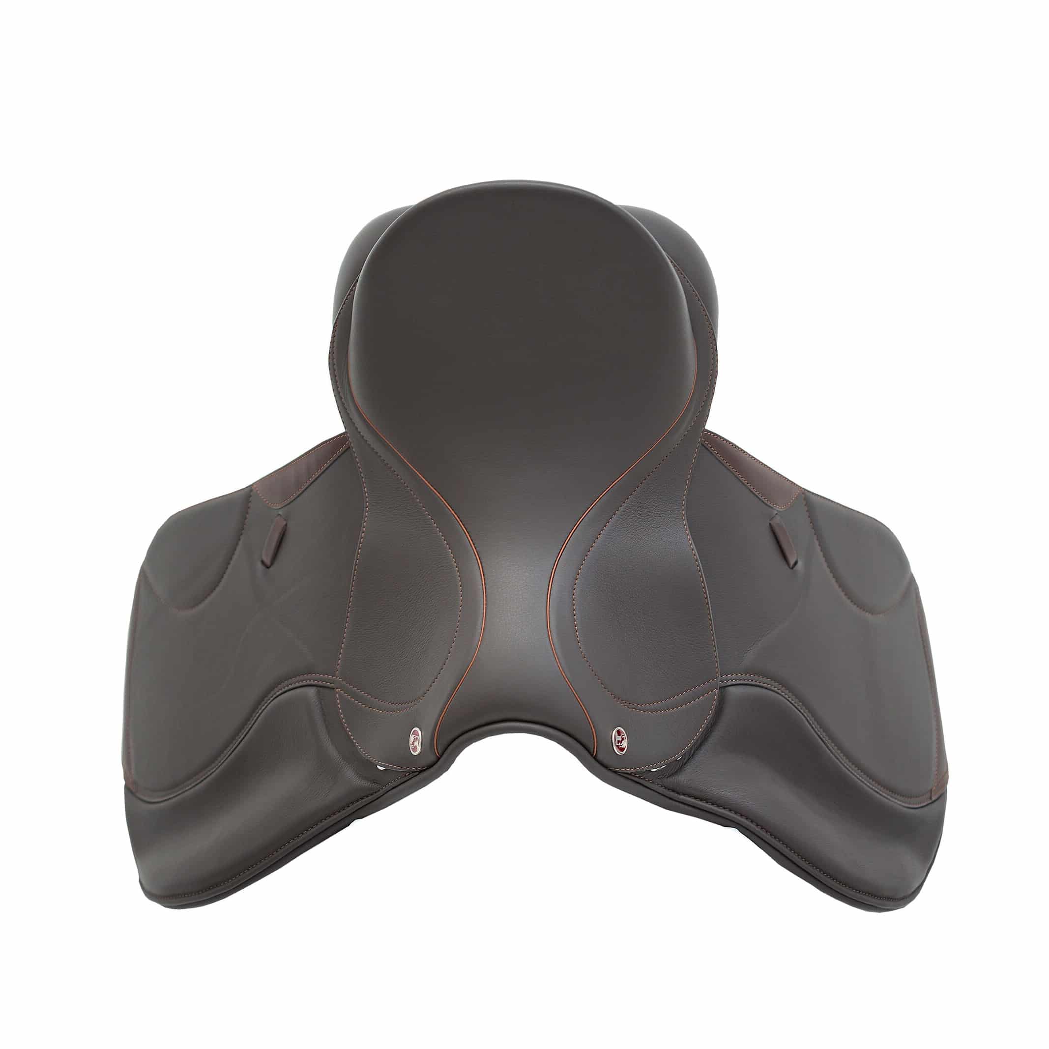 Kieffer Le Mans all purpose saddle in brown, anatomically deep seat with softly padded flaps