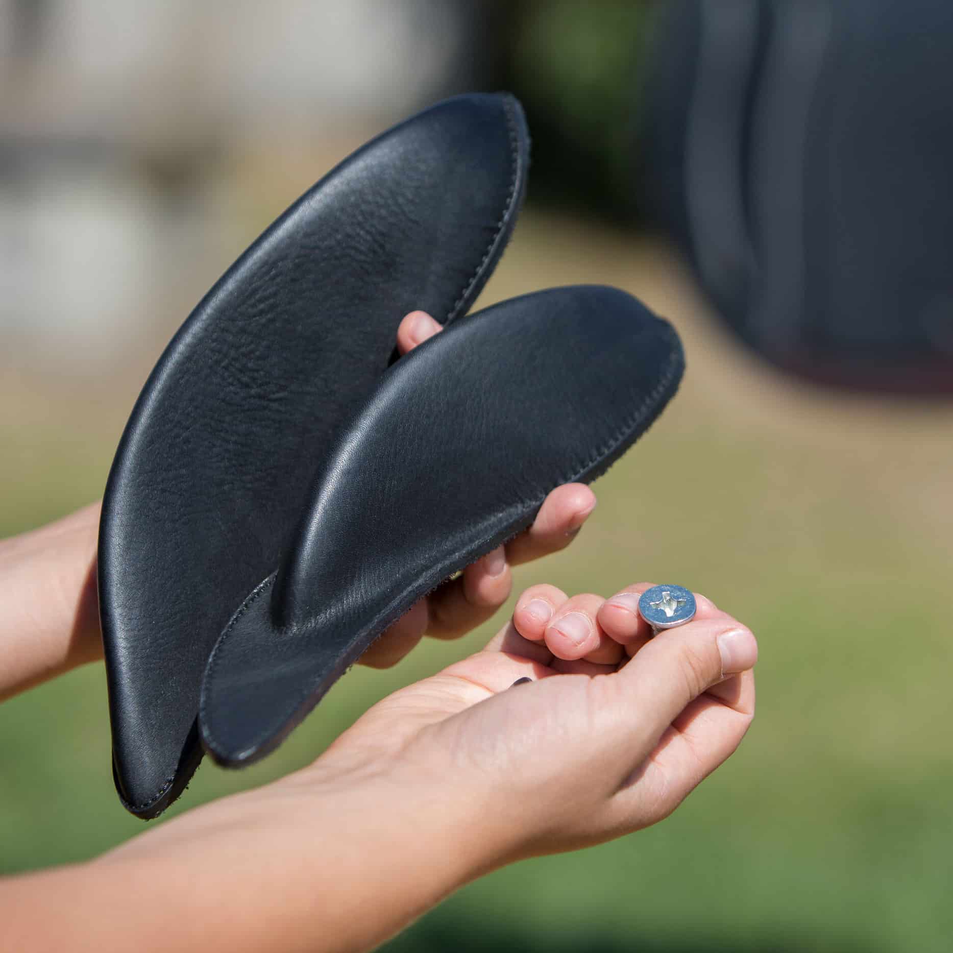 Kieffer Vario trekking saddle in double cowhide leather with recessed decorative stitching