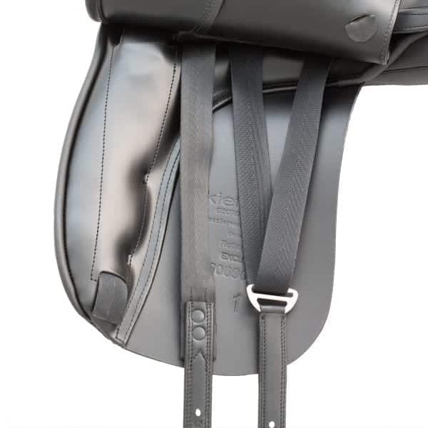 Kieffer Rotterdam dressage saddle, wool-filled gusseted panel on an adjustable 1000 Exclusive tree
