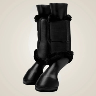 Horse black brush boots
