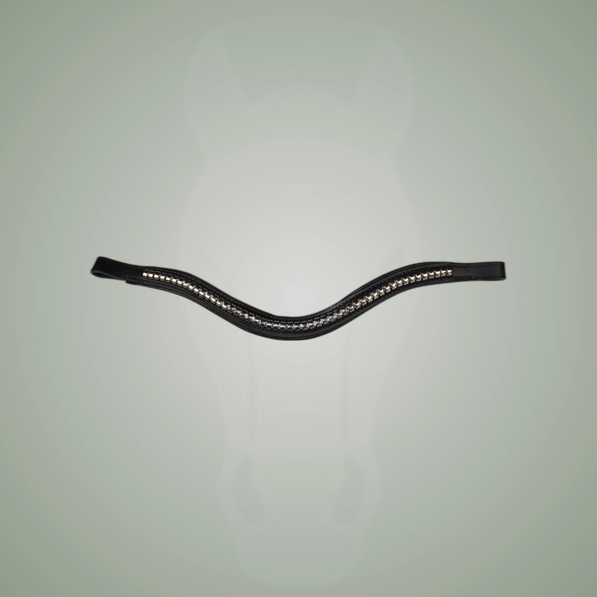Hilbar Royal Exklusiv Browband - Silver Stone on One-Eyed Equine branded background