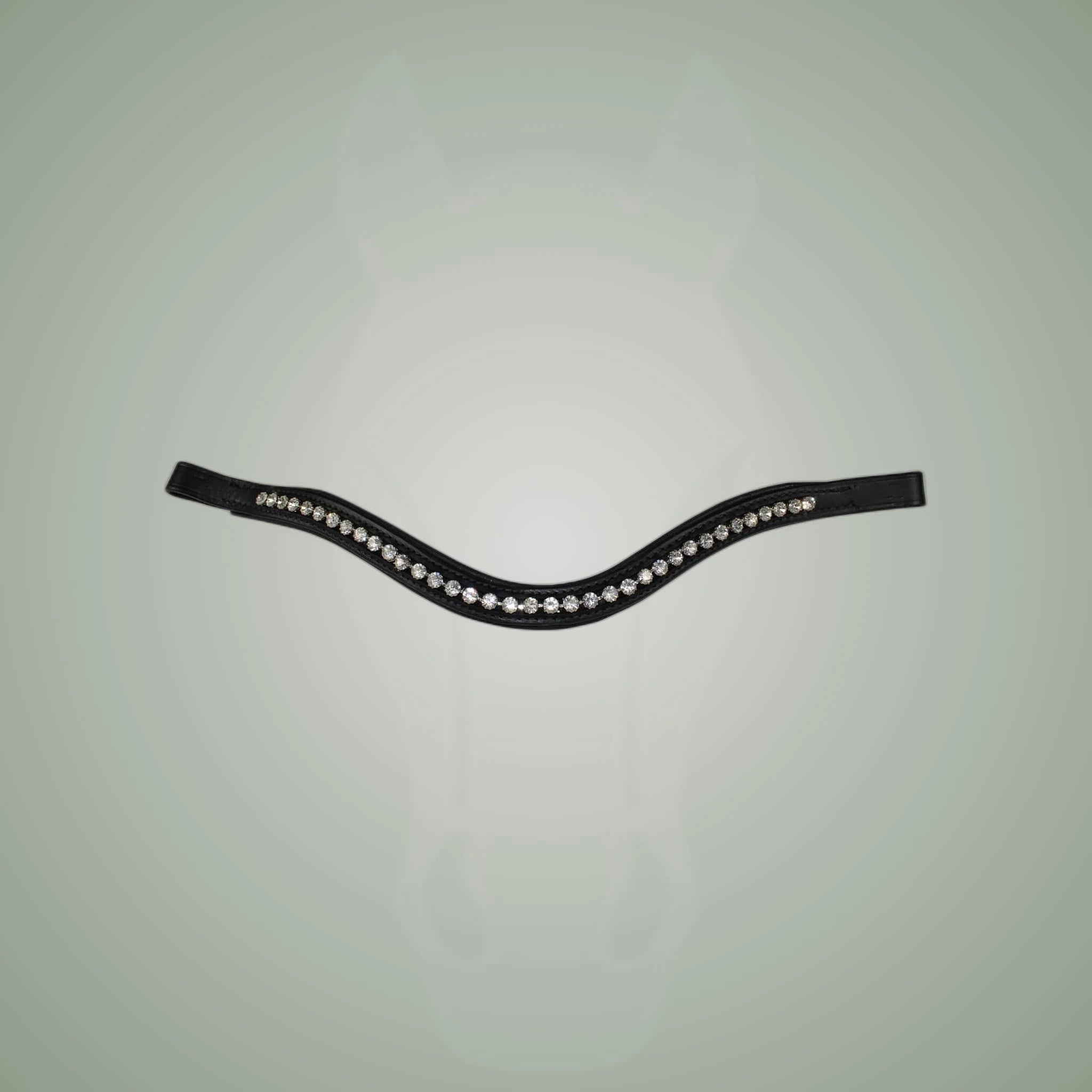 Hilbar Royal Exklusiv Browband - Crown Diamond on One-Eyed Equine branded background