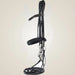Catago 3D-Tech double bridle in black with a Swarovski stone browband, full bridle.