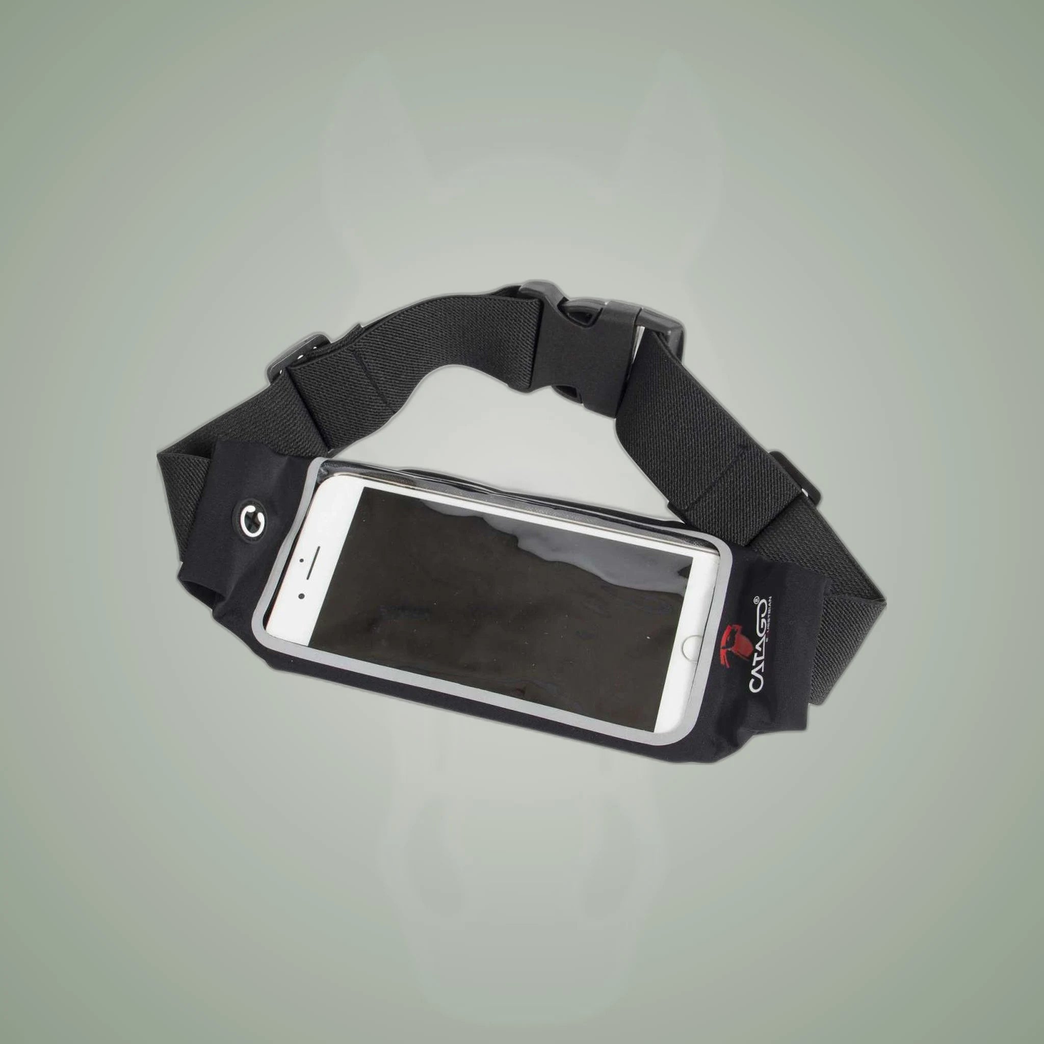 Catago Belt For Cell Phone on One-Eyed Equine branded background