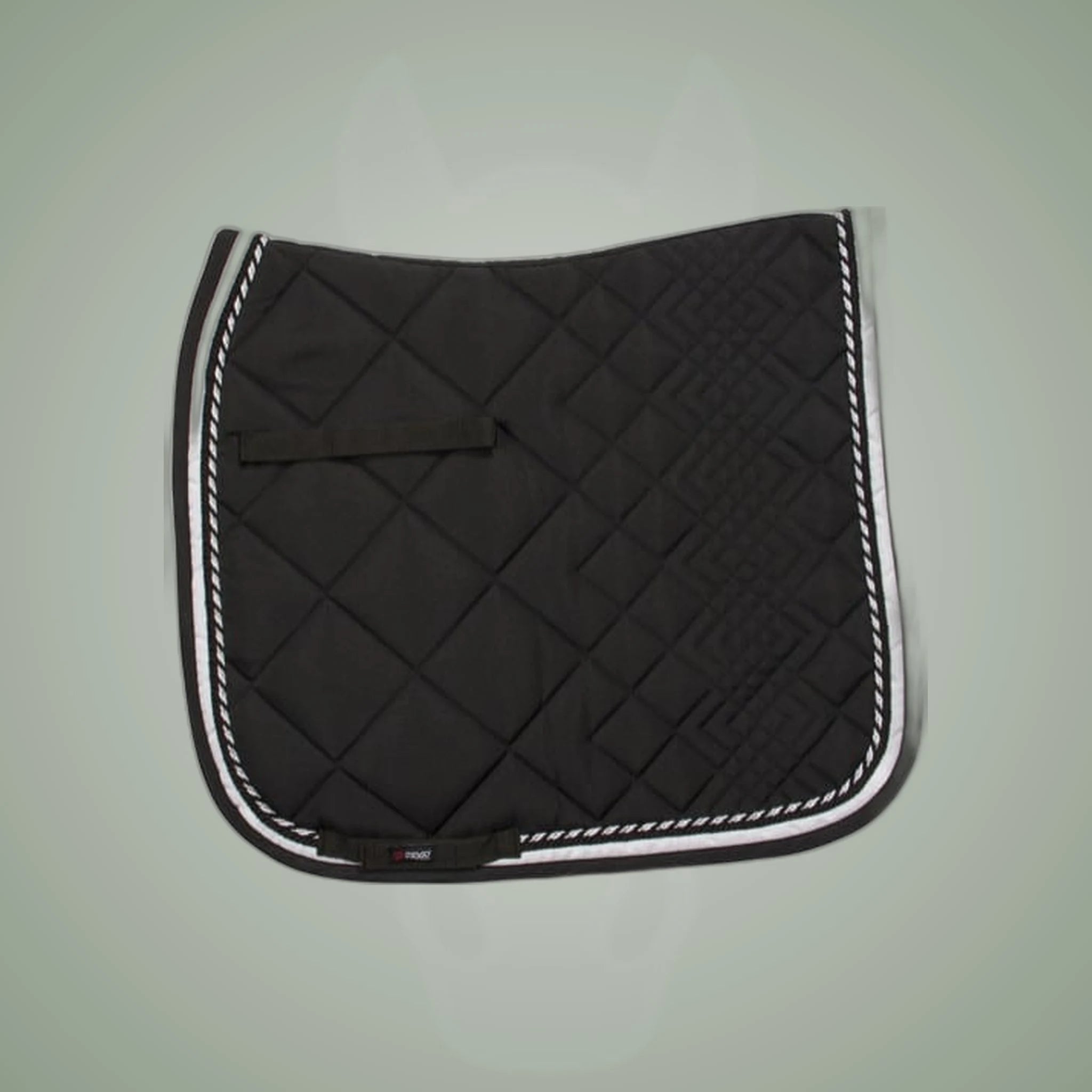 Catago Diamond Dressage Saddle Pad on One-Eyed Equine branded background