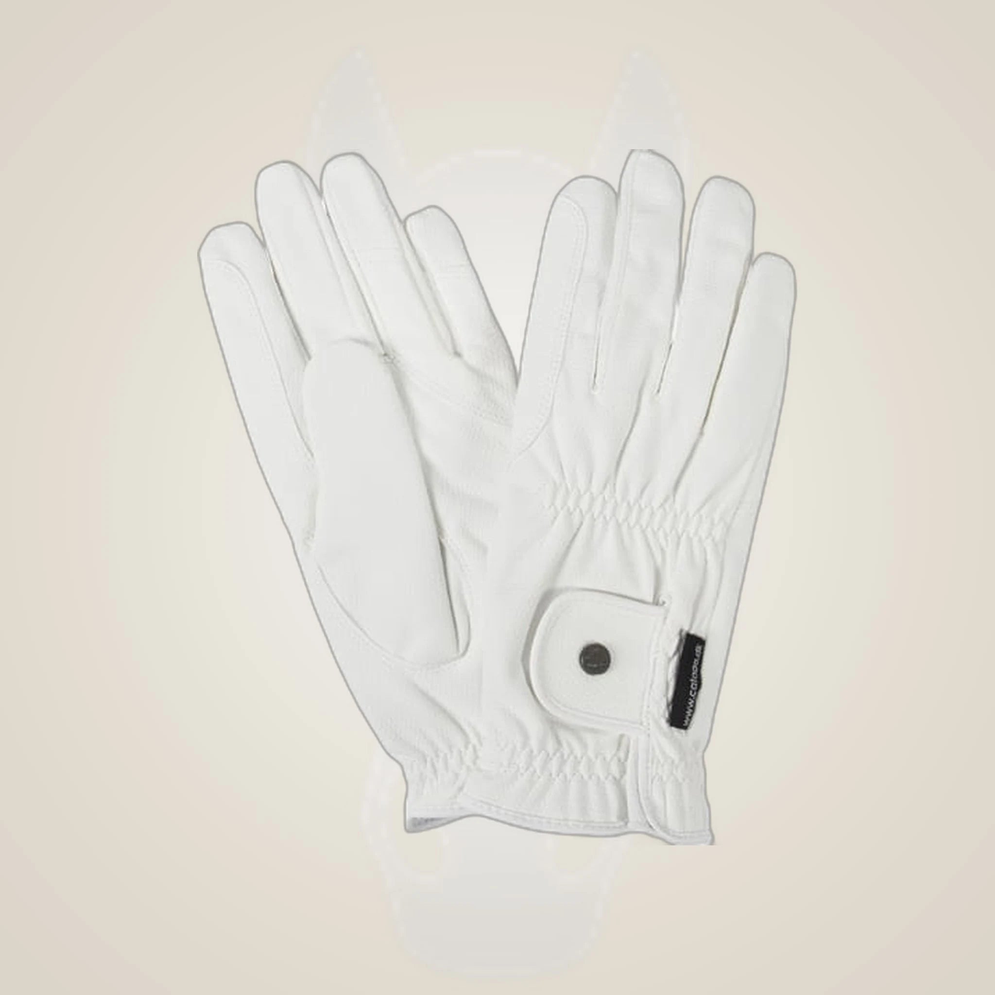 Catago Elite Riding Gloves on One-Eyed Equine branded background
