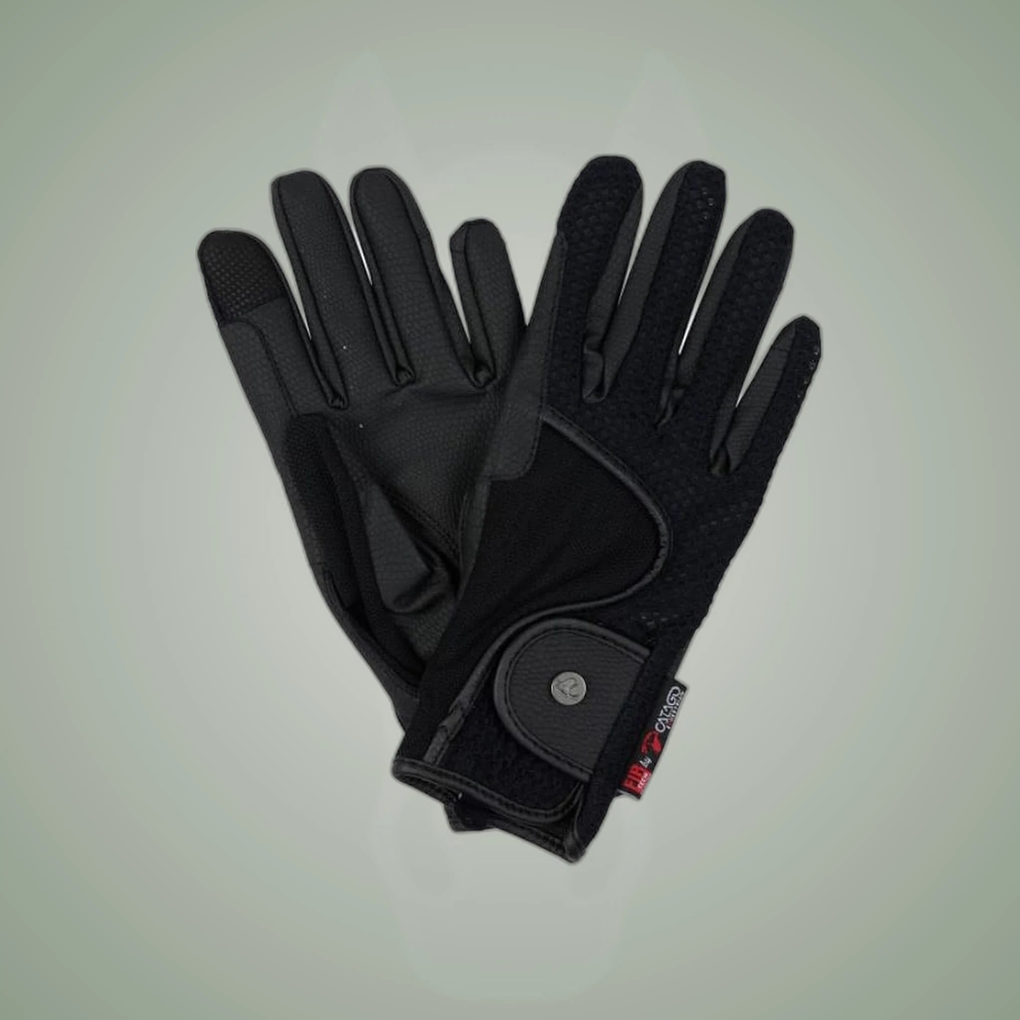 Catago FIR-Tech Mesh Gloves on One-Eyed Equine branded background