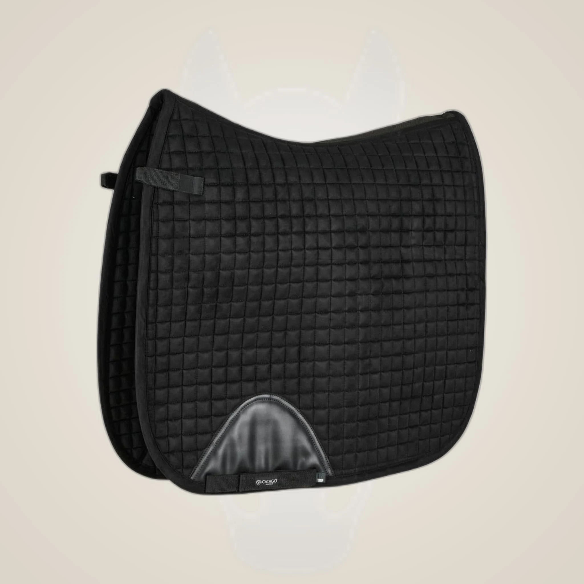 Catago FIR-Tech Performance Dressage Saddle Pad on One-Eyed Equine branded background