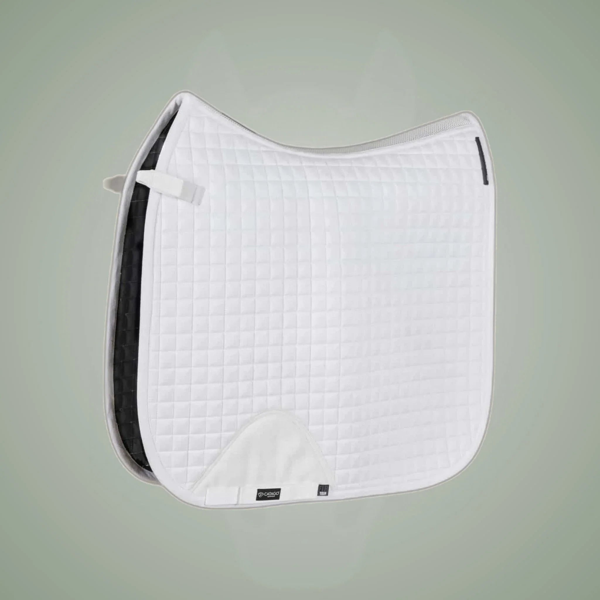 Catago FIR-Tech Performance dressage saddle pad in white.