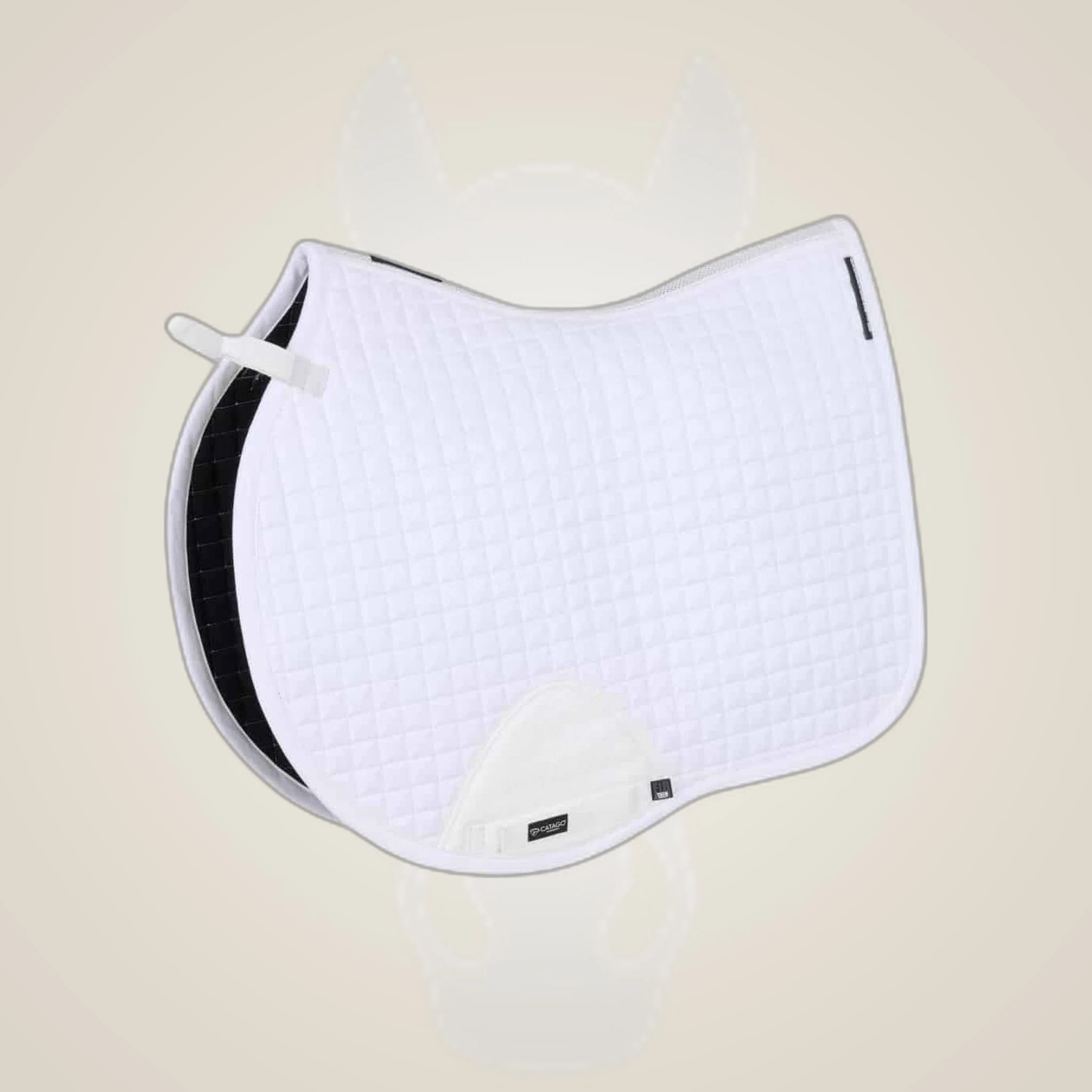 Catago FIR-Tech Performance Jump Saddle Pad on One-Eyed Equine branded background