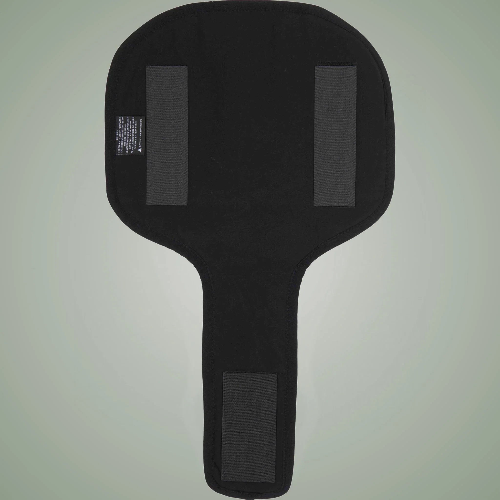 Catago FIR-Tech Pro tendon pad in black, showing the Velcro mounting side.