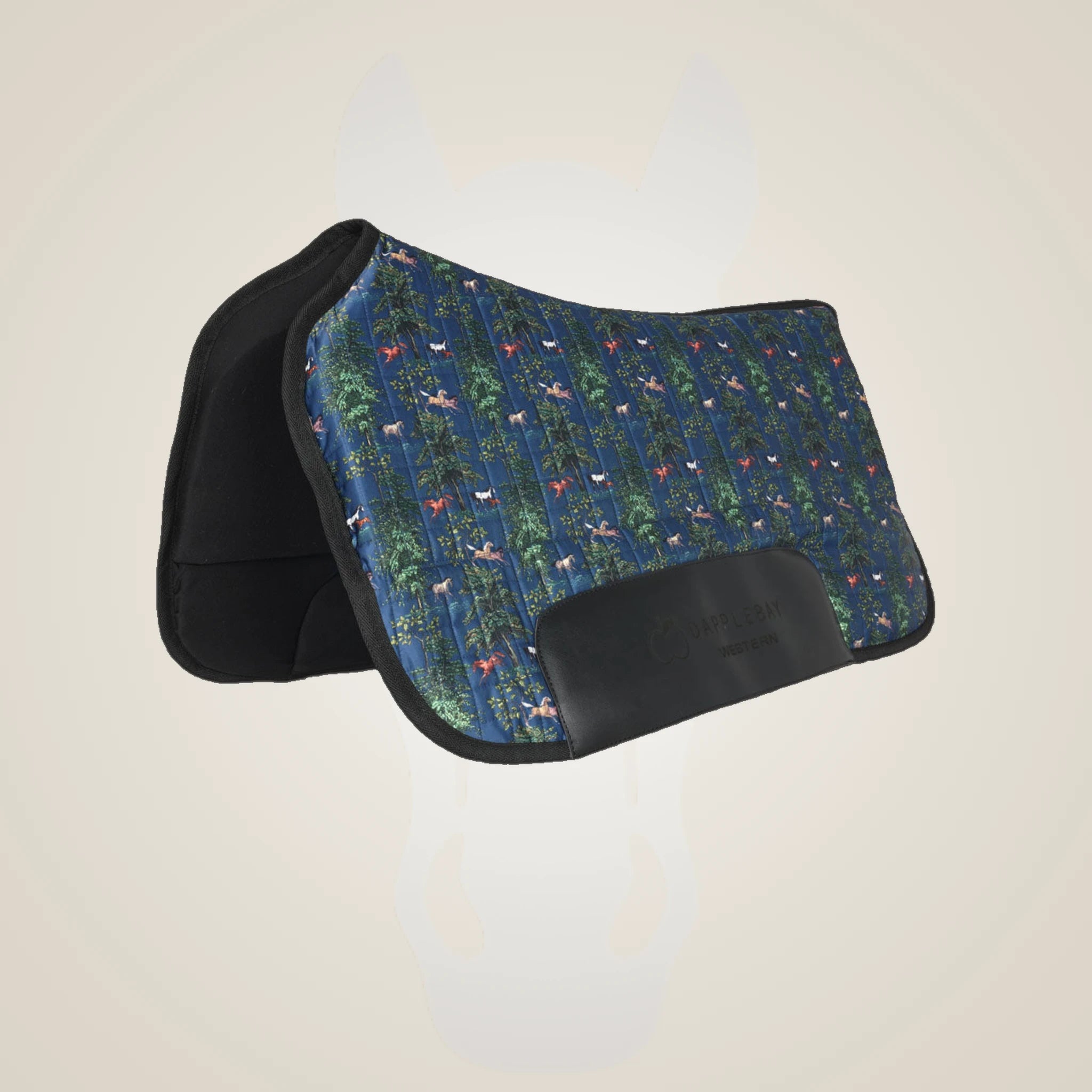 Dapplebay Autumn Toile Western Saddle Pad - Navy