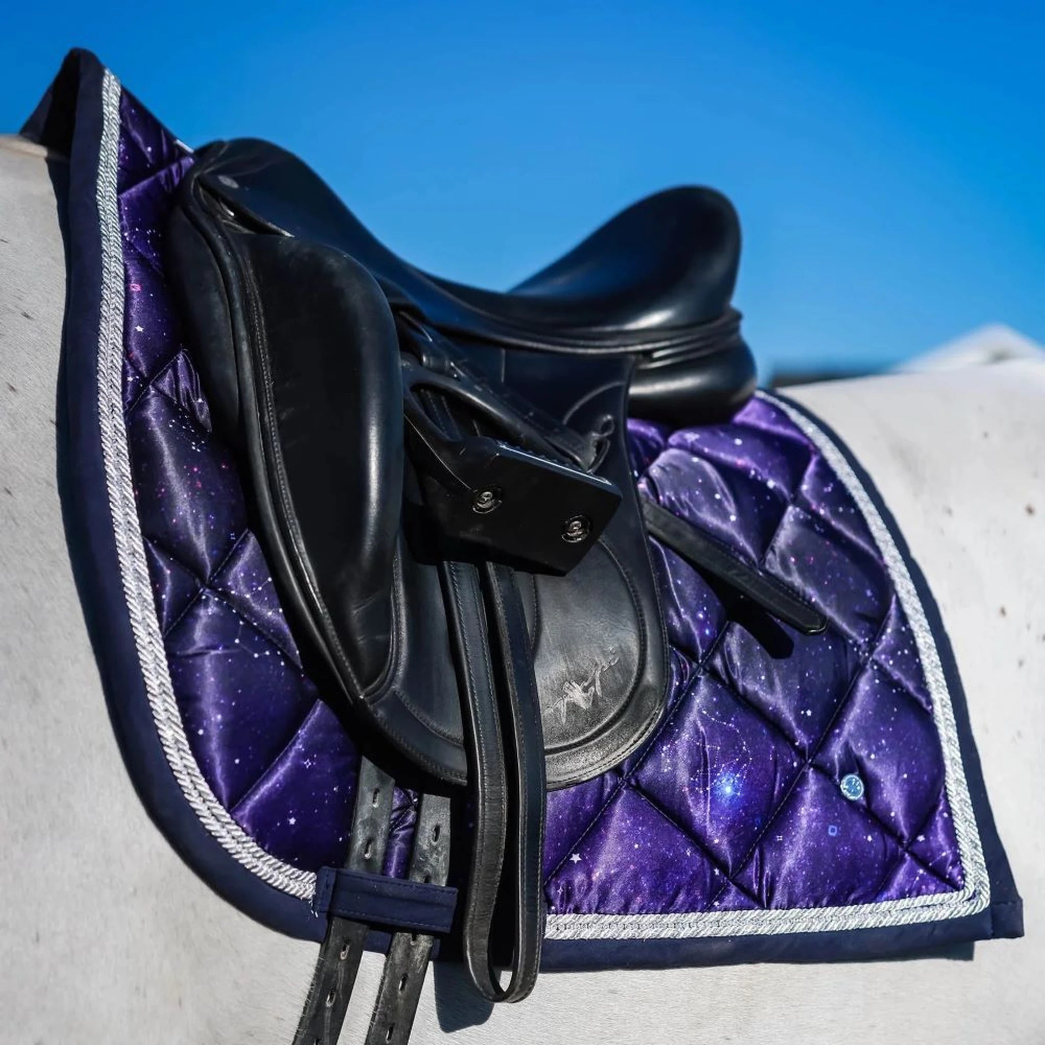 Dapplebay Constellation Dressage Saddle Pad - Navy/Multi