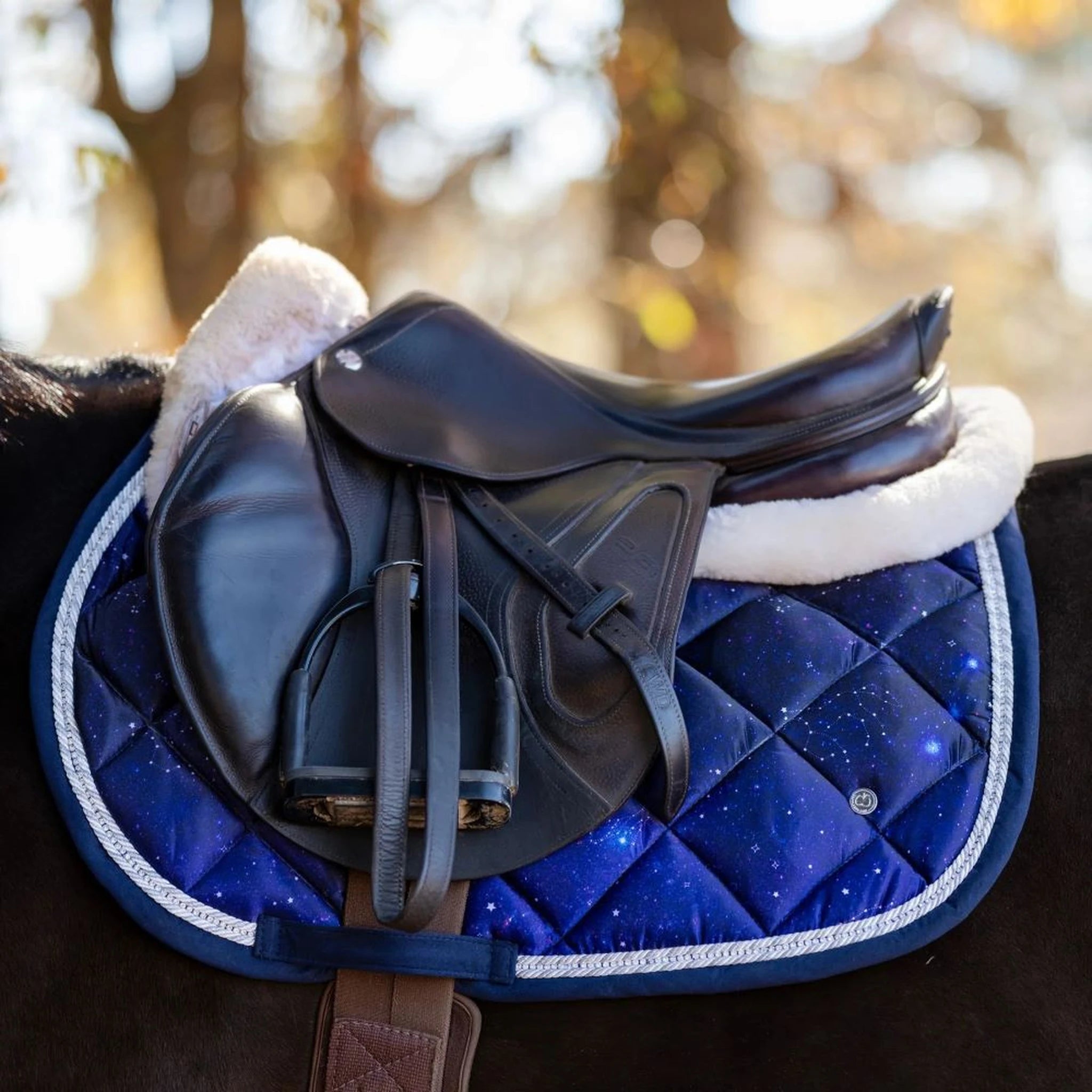 Dapplebay Constellation Jump Saddle Pad - Navy/Multi