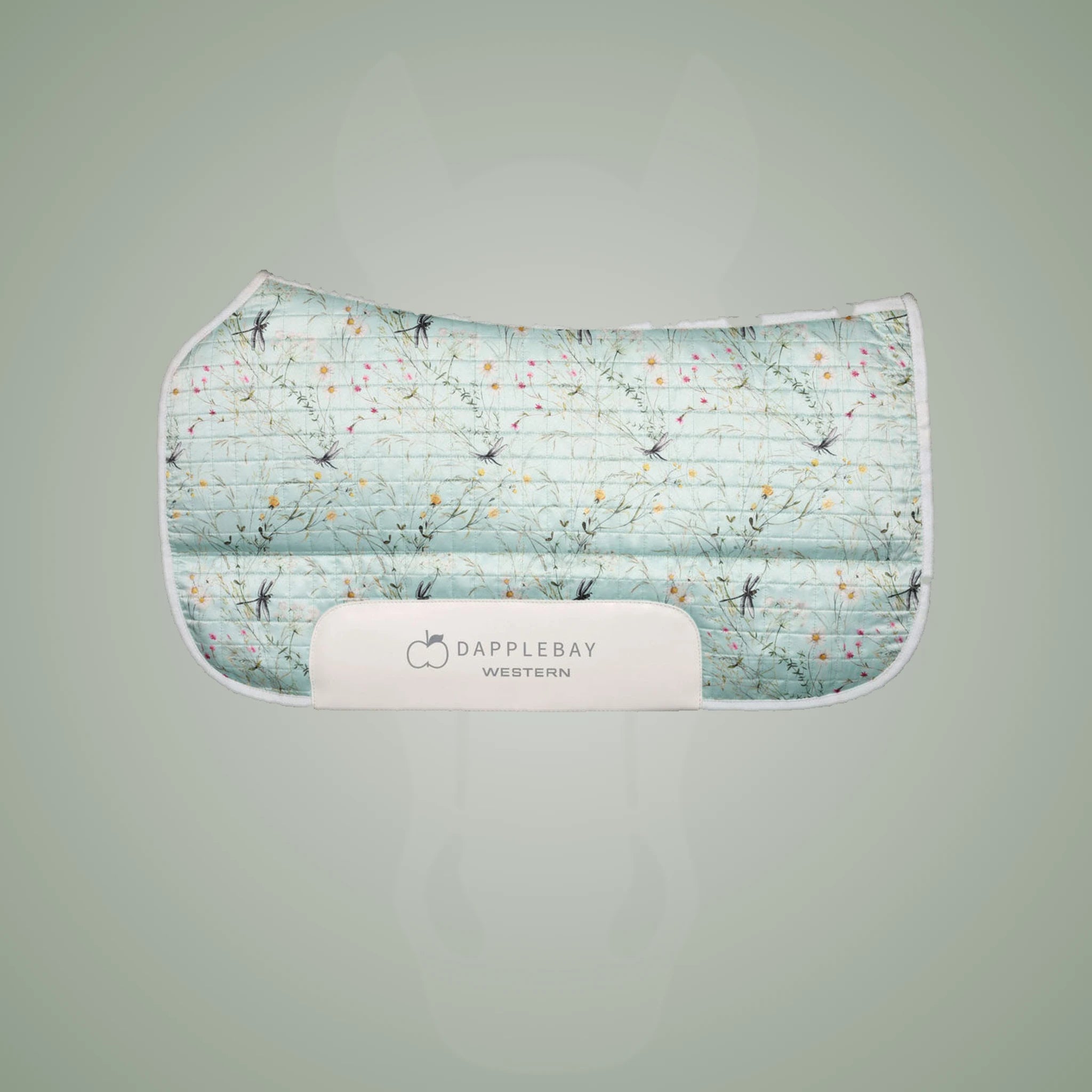 Dapplebay Dragonfly Meadow Western Saddle Pad-Green - Green