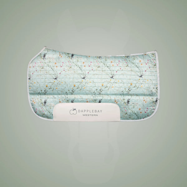 Dapplebay Dragonfly Meadow Western Saddle Pad-Green