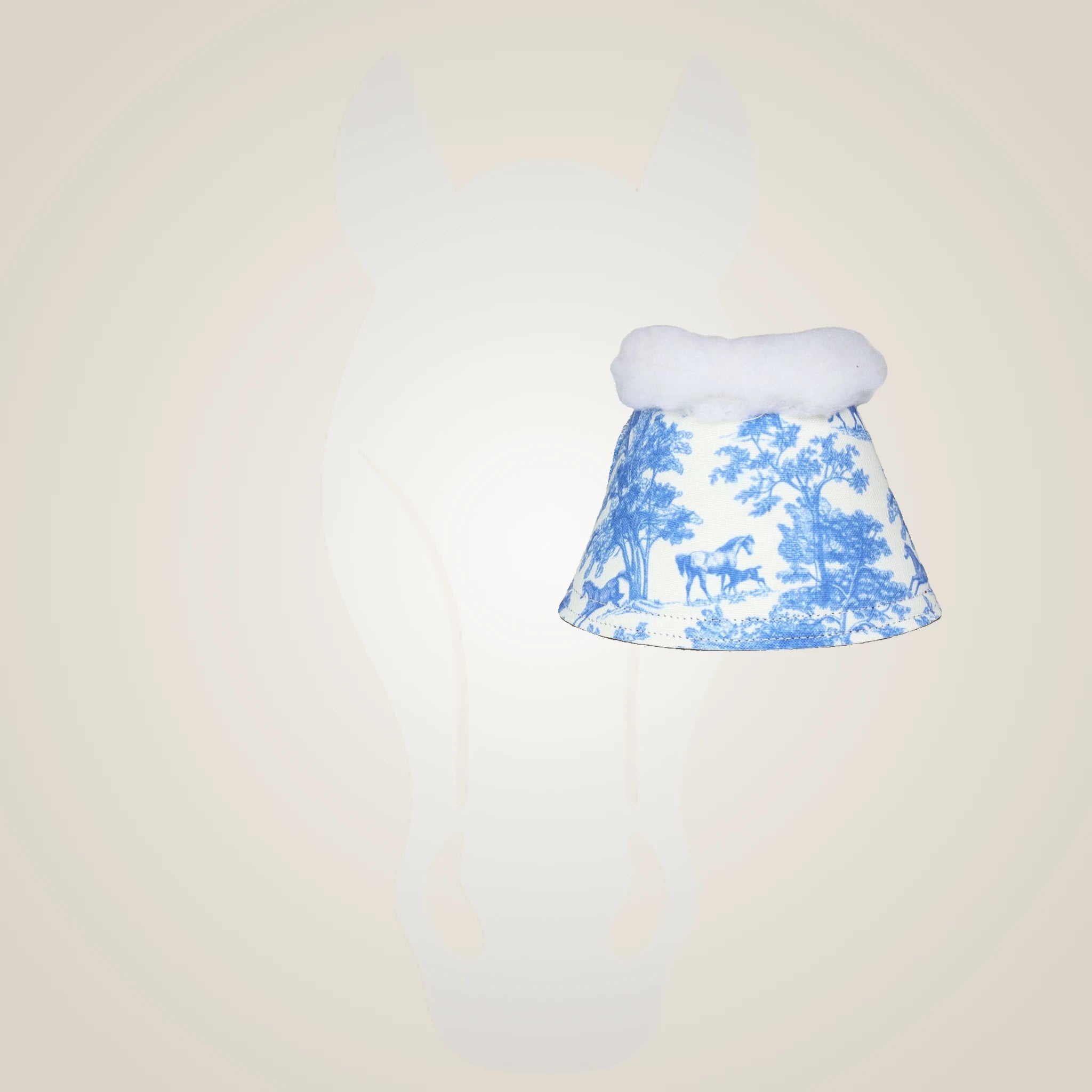 Dapplebay Equestrian Toile Bell Boots-Blue/White - Blue/White