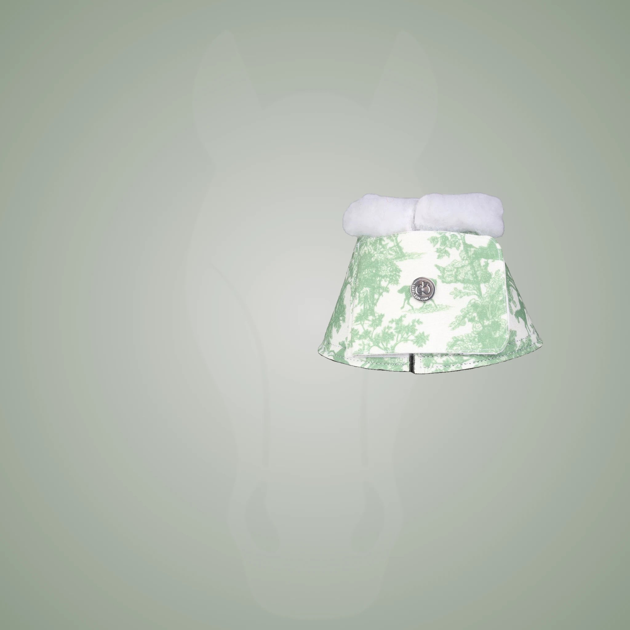 Dapplebay Equestrian Toile Bell Boots-Green/White - Green/White