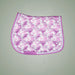 Dapplebay Equestrian Toile Jump Saddle Pad-Rose/White - Rose/White