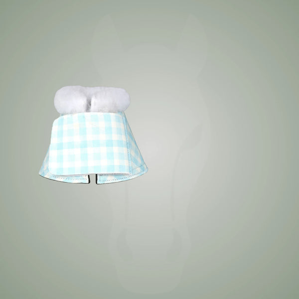 Dapplebay Gingham Bell Boots-Blue/White