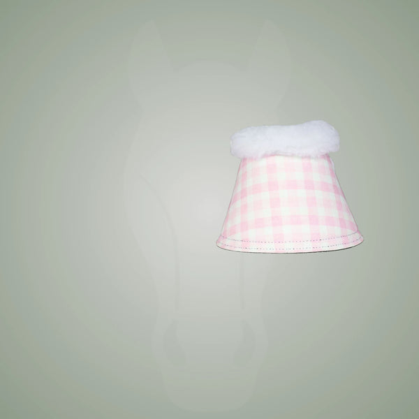 Dapplebay Gingham Bell Boots-Pink/White