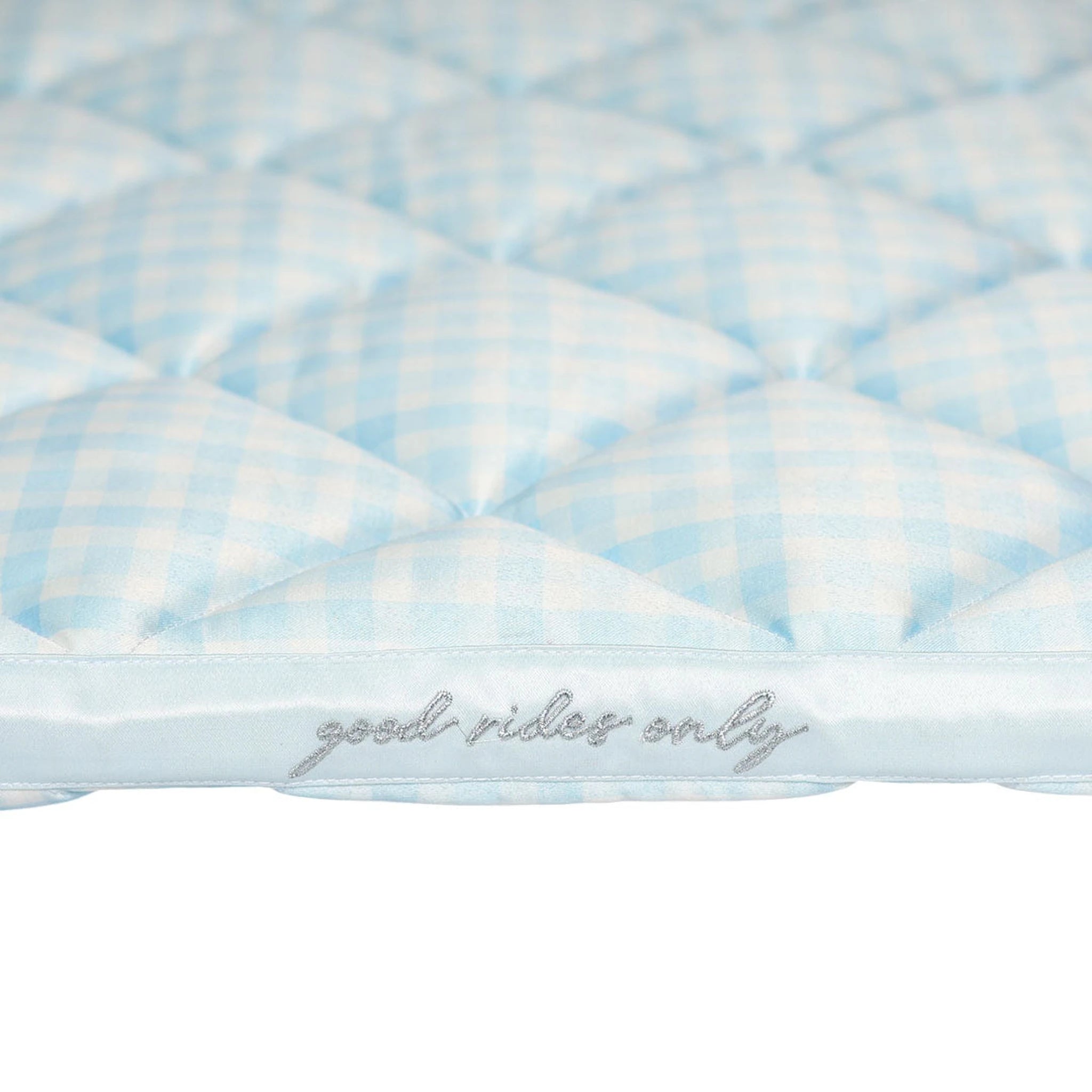 Dapplebay Gingham Dressage Saddle Pad-Blue/White - Blue/White