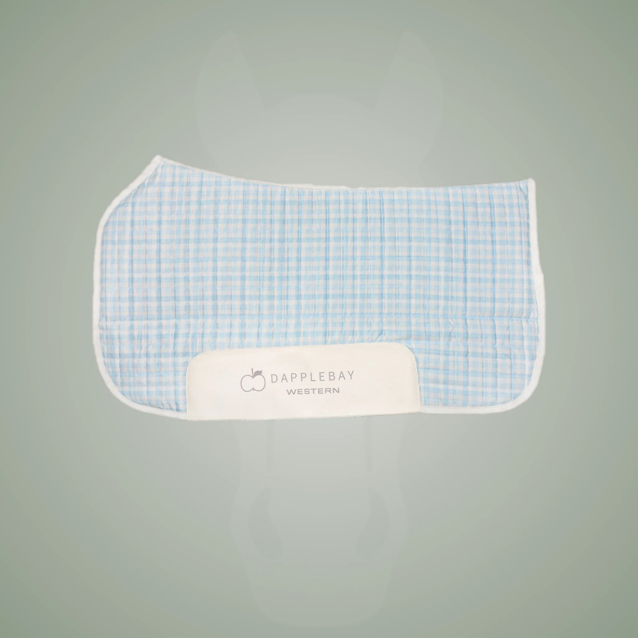 Dapplebay Gingham Western Saddle Pad-Blue/White - Blue/White