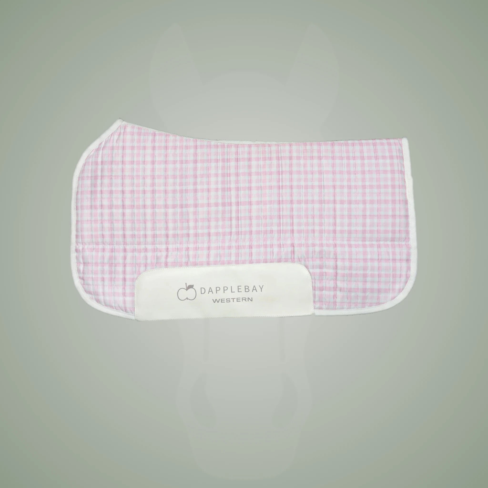 Dapplebay Gingham Western Saddle Pad-Pink/White - Pink/White
