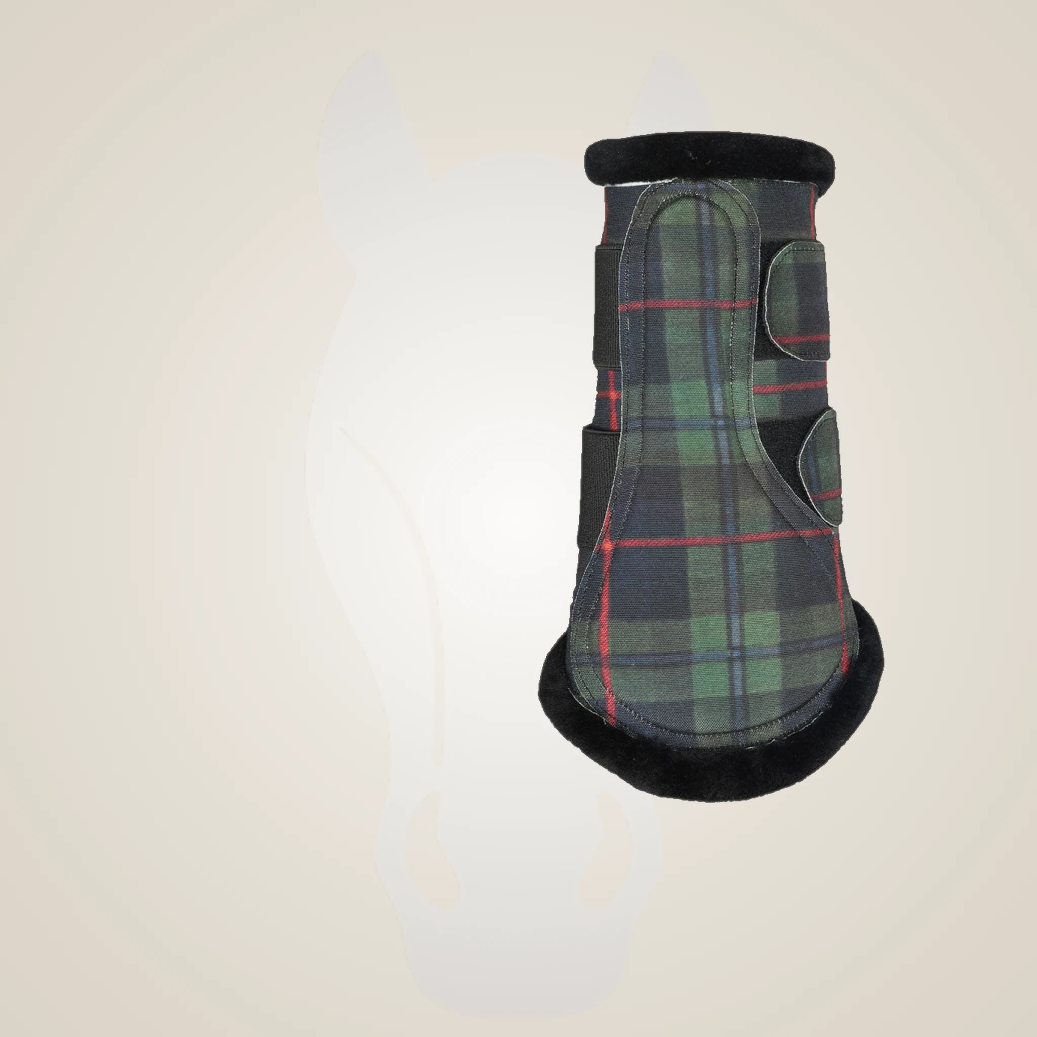 Dapplebay Holiday Plaid Brush Boots-Green - Green