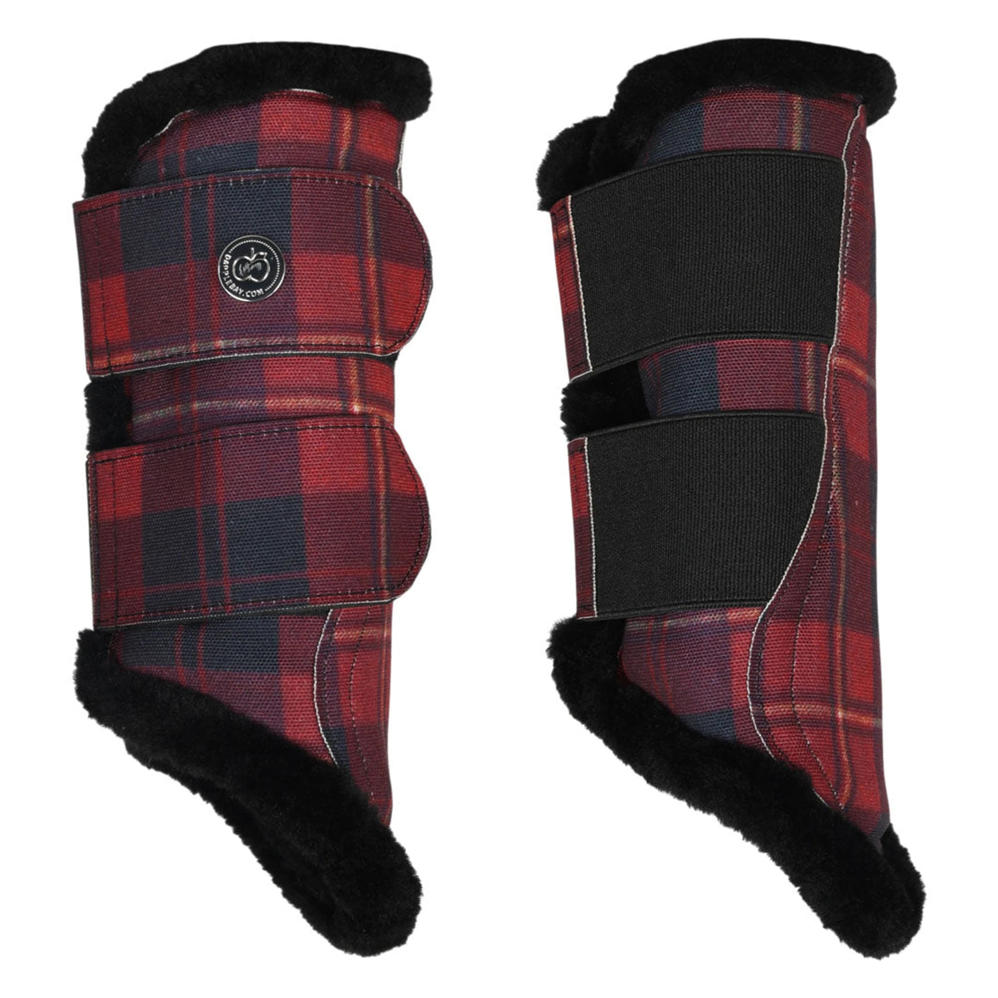Dapplebay Holiday Plaid Brush Boots-Red - Red