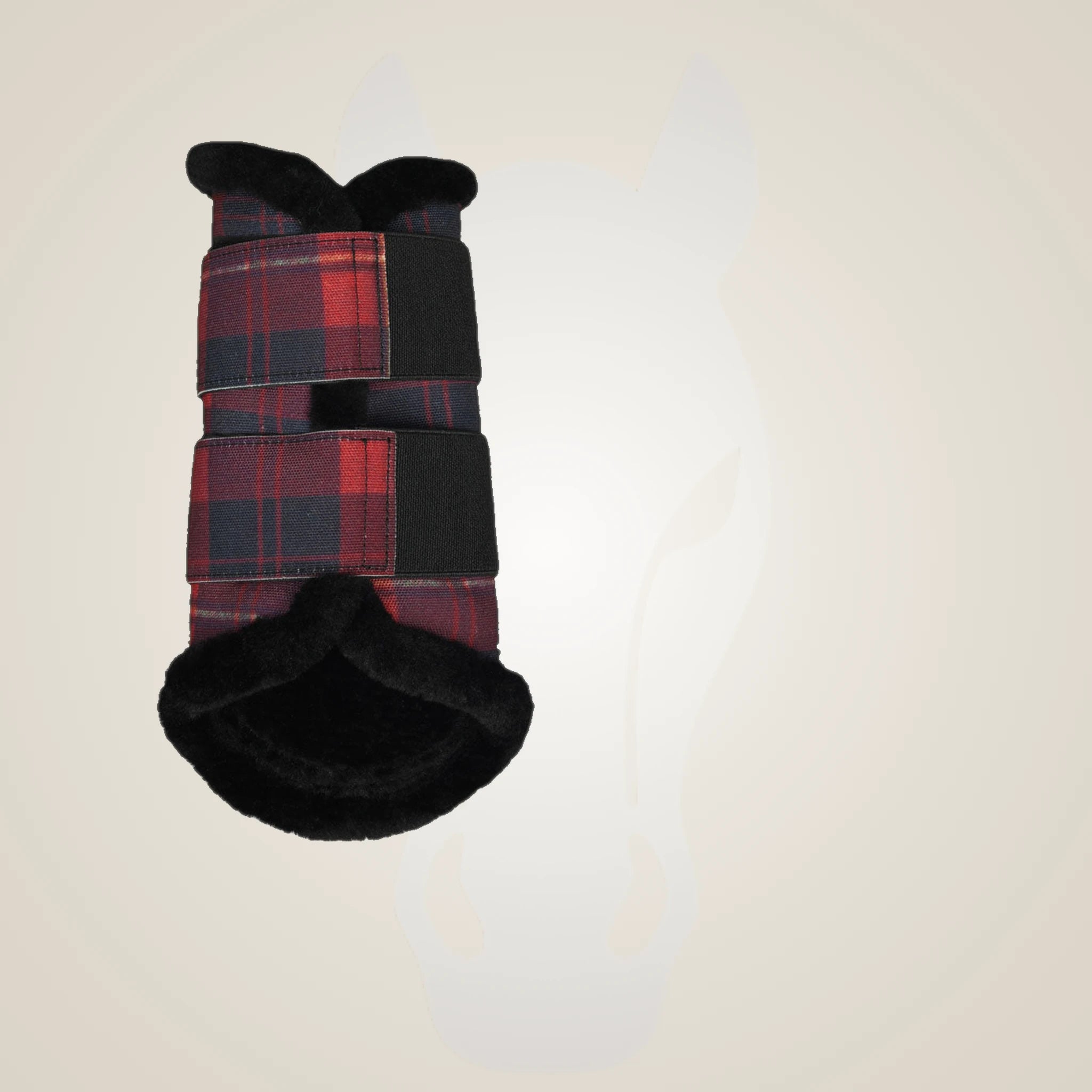 Dapplebay Holiday Plaid Brush Boots-Red - Red