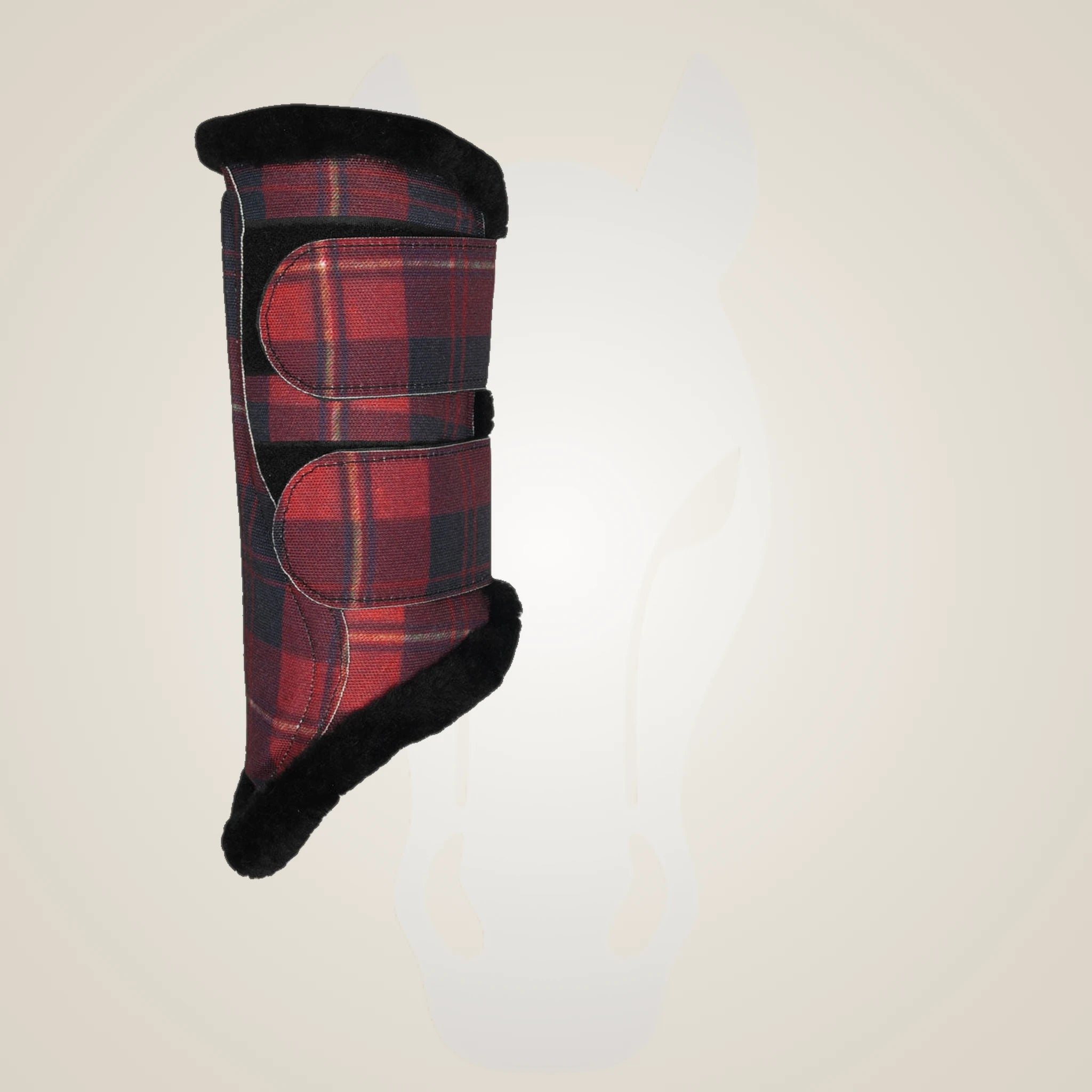 Dapplebay Holiday Plaid Brush Boots-Red - Red