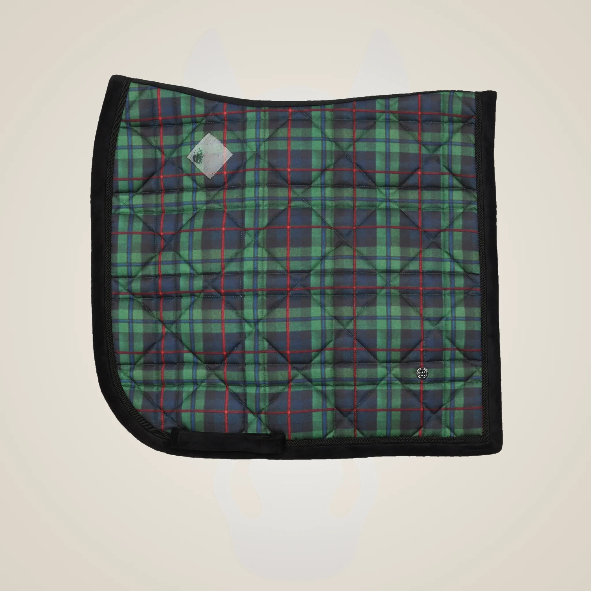 Dapplebay Holiday Plaid Dressage Saddle Pad-GREEN - Green