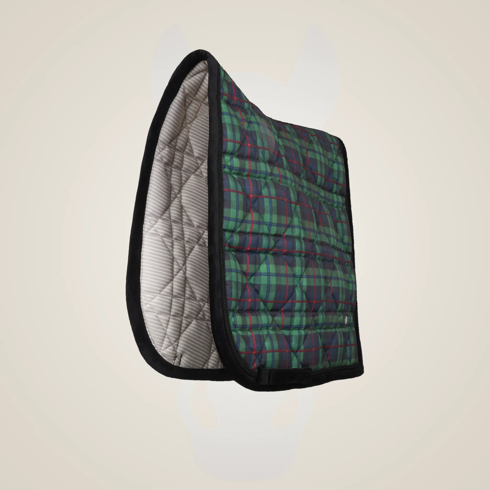 Dapplebay Holiday Plaid Dressage Saddle Pad-GREEN - Green