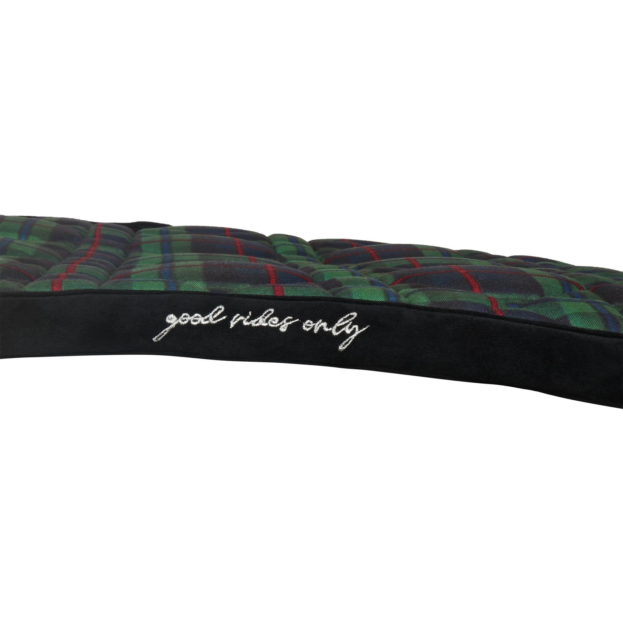 Dapplebay Holiday Plaid Dressage Saddle Pad-GREEN - Green