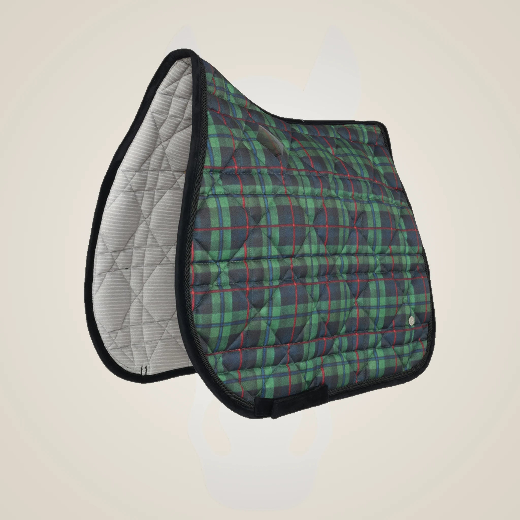 Dapplebay Holiday Plaid Jump Saddle Pad - Green - Green