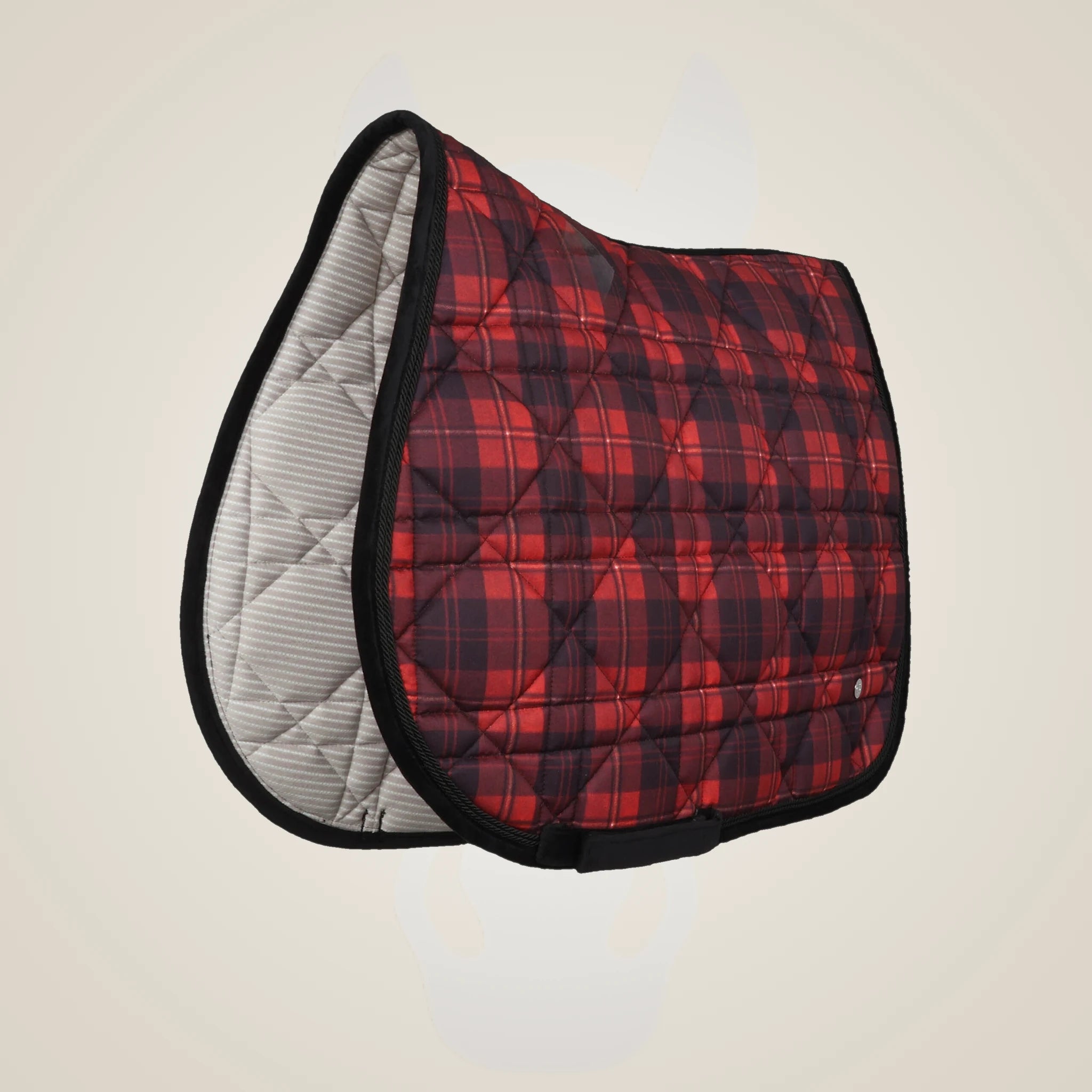 Dapplebay Holiday Plaid Jump Saddle Pad -RED - Red